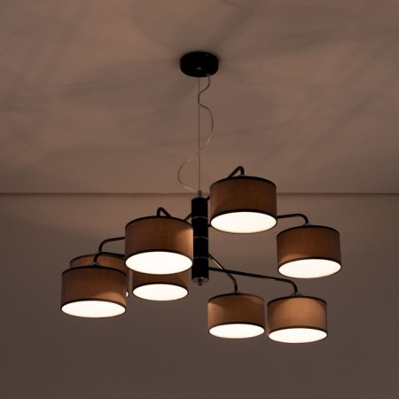 Suspended chandelier Citilux "Form" CL428281, 82x82x45 cm, 8x60W, E27, brown color-5