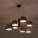 Suspended chandelier Citilux "Form" CL428281, 82x82x45 cm, 8x60W, E27, brown color