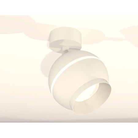 A set of a rotary lamp with additional backlight Ambrella Light, Techno, XM1101001, GU5.3, Color White Sand-1