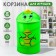 A basket for storing toys "dinosaurus" with handles and a lid, 55 x 33 x 33 cm, green