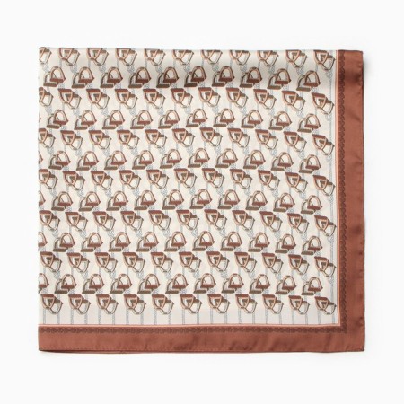Women's scarf minku 70*70 cm, coffee-2