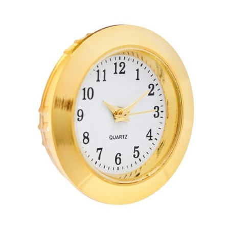 Quartz clock, D-2.5 cm, LQ377A, discrete move, gold-3