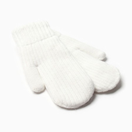Women's mittens for claim Minaku Rubber 22 cm Milk