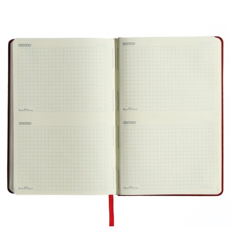 Diary of Leduced A5, 160 sheets MEGAPOLIS VELVET, solid cover, artificial leather, lies, on an elastic band, tinted block 70 g/m2, red-14