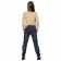 Pants for girls, height 128 cm, dark blue color