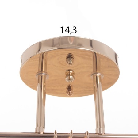 Aleta chandelier 2x40W BP E27 Gold Model: 2800430-6