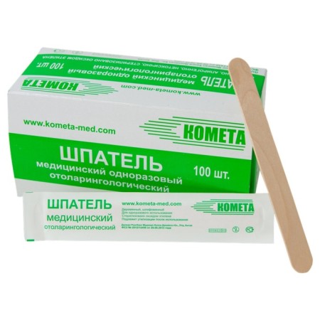 Medical disposable, wooden, sterile, 150*18*1.8 mm spatula