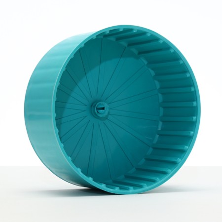 Wheel for rodents half -closed plastic, without a stand, 14 cm, turquoise-2