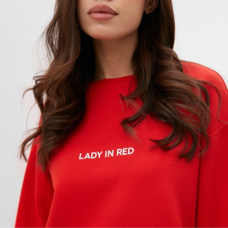 Women's sweatshirt MIST COZY STYLE, red, size 48-2