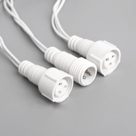 Garland "thread" 10 m, IP44, UMS, white thread, 100 LED, white glow, 220 V-4