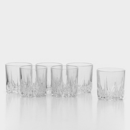 Set of glass glasses "Venice", 200 ml, 6 pcs