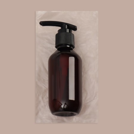 A bottle for storage, with a dispenser, 150 ml, brown color/black-5