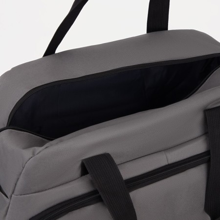 Sports bag with lightning, 2 external pockets, average size, color gray-2