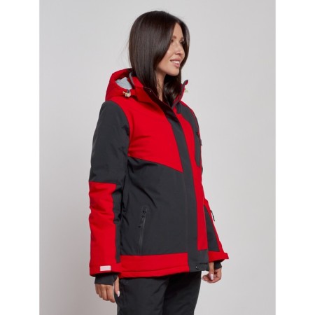 Ski jacket female, size 48, red color-2