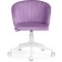 Computer chair Plastic Plastic/velor, white/purple 59x60x78 cm