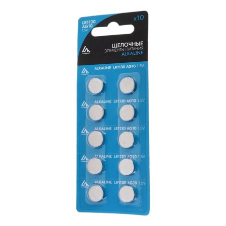 Alkaline battery (alkaline) Luazon, LR1130, AG10, BLISTER, 10 pcs-3