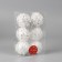 Set of balls plastic D-7 cm, 6 pcs "Alvaro" sequin, white