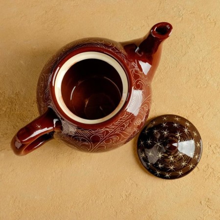 Rishtan ceramics "Patterns", 700 ml, brown-7