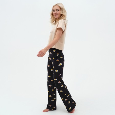Female pajamas (T -shirt and trousers) KAFTAN EGG p. 52-54, beige-1