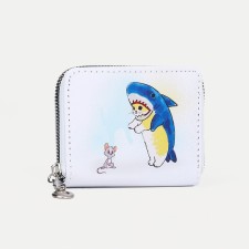 Children's wallet with lightning, white color
