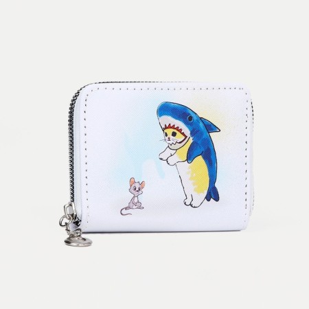 Children's wallet with lightning, white color