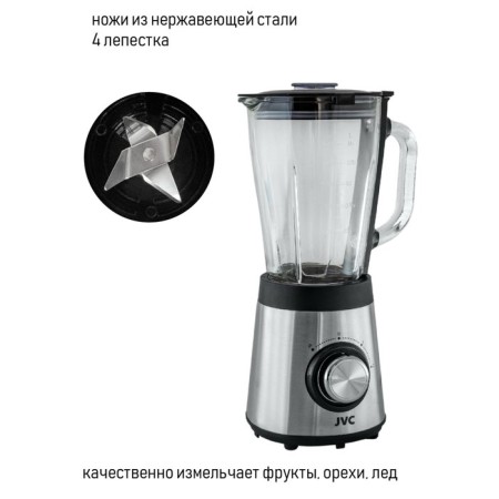 Desktop blender JVC JK-SB5214, stationary, 750 W, 2 speeds, 1500 ml, black-4