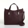 Bag-tout, 2 parts on zippers, external pocket, long belt, burgundy color