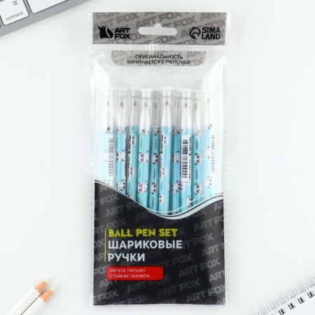 Ballpack blue paste 0.5 mm with cap "Pandastik" Plastic-6
