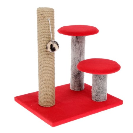 Clamp "Column" with two mushrooms, juts 43 x 36 x 31 cm, mix of flowers