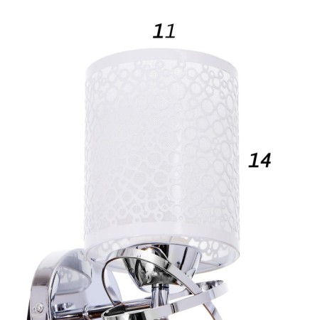 Sconces with wire 2571/1p e27 40w chrome 12x26 cm-3
