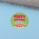 Stickers in the Roll "Birthday", 500 pcs, 2.5 x 2.5 cm