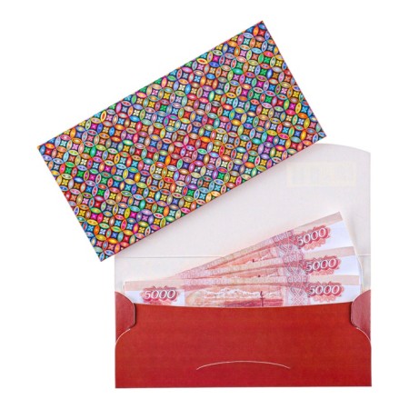 Money envelope "Universal" patterns, 8.3 x 16.2 cm