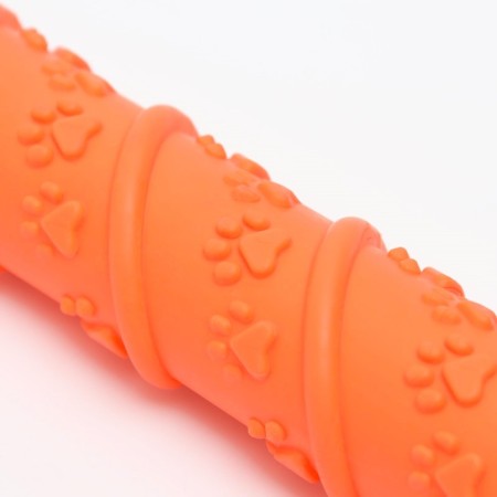Chewing toy with a drowned squeak "stick with paws", TPR, 17.9 x 4.2 cm, orange-1