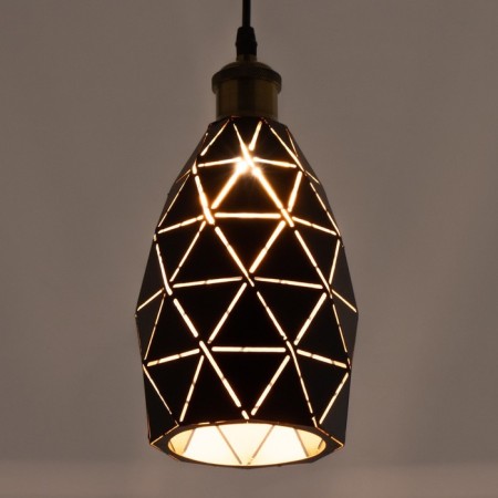 Suspension Bayerlux "perforation" E27 black 15x15x25-125cm-3