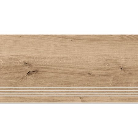 Front-free step Woodhouse, porcelain tile, dark beige 29.7x59.8