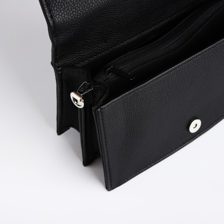 Women's bag Textura, messenger, small size, black color-5