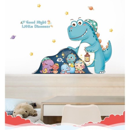 Sticker Plastic Interior Color "Dinosaurus in the campaign" 60x90 cm