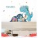 Sticker Plastic Interior Color "Dinosaurus in the campaign" 60x90 cm