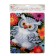 Diamond embroidery with partial filling "Owl in colors" with a stand