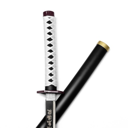Souvenir product katan on a stand, white hilt in a braid 74 cm-4