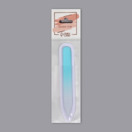 Nail glass file, 9 cm, in a case, color mix-4