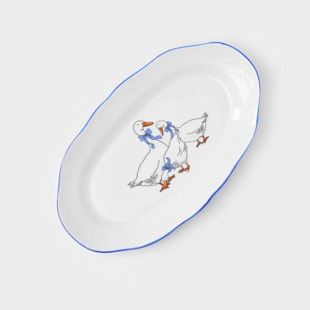 Service Porcelain table "Geese", 48 items-13
