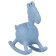 Toy - silicone cutter with a rattle "horse", blue color, crumb me