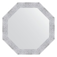 Mirror in the baguette frame, white minting 70 mm, 67x67 cm
