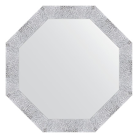 Mirror in the baguette frame, white minting 70 mm, 67x67 cm