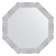 Mirror in the baguette frame, white minting 70 mm, 67x67 cm