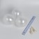 Latex ball 5 ", metal, set of 100 pcs., Water bombs, white color