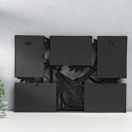 Photo frame Plastic in 5 photos 10x15 cm "Pavlee on a tree" Dark gold 32x46 cm-2