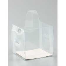 PVC box for desserts 8.5 x 8.5 x 8.5 cm