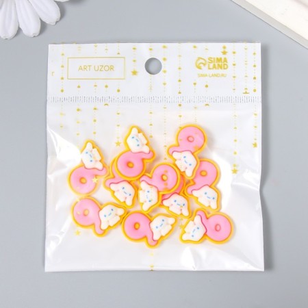 Decor for creativity "Number 9 with an animal" set 10 pcs 2x2 cm-3